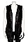FAUX FUR PLEATED VEST