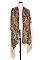 OBLONG PLEATED ANIMAL PRINT SCARF