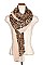 OBLONG PLEATED ANIMAL PRINT SCARF