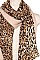 OBLONG PLEATED ANIMAL PRINT SCARF