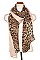 OBLONG PLEATED ANIMAL PRINT SCARF