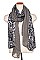 OBLONG PLEATED ANIMAL PRINT SCARF
