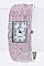 Stylish Crystal & Enamel Bangle Watch LA-BG1163L10