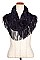FRINGED TUBE INFINITY SCARF