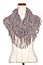 FRINGED TUBE INFINITY SCARF