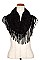 FRINGED TUBE INFINITY SCARF