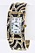 Fashionable Crystal & Enamel Bracelet Watch LA-OB068L4