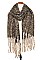 OBLONG TWO TONE FRINGED SCARF