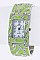 Fashionable Crystal & Enamel Bracelet Watch LA-OB068L4