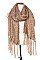 OBLONG TWO TONE FRINGED SCARF