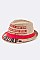 Super Star Printed Fashion Straw Fedora LABBH1123