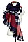 PLAID PRINTED BLANKET SCARF