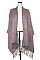OBLONG FRINGE TWO TONE SCARF