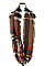 FRINGED PLAID PATTERN INFINITY SCARF