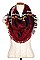 FRINGED PLAID PATTERN INFINITY SCARF