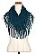 TUBE TWO TONE FRINGE INFINITY SCARF