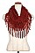 TUBE TWO TONE FRINGE INFINITY SCARF