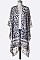 Raw Edge Cheetah Printed Kimono