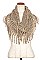 TUBE TWO TONE FRINGE INFINITY SCARF