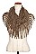 TUBE TWO TONE FRINGE INFINITY SCARF