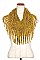 TUBE TWO TONE FRINGE INFINITY SCARF