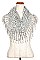 TUBE TWO TONE FRINGE INFINITY SCARF