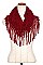 TUBE TWO TONE FRINGE INFINITY SCARF