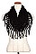 TUBE TWO TONE FRINGE INFINITY SCARF