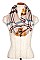 PLAID PATTERN FRINGE TRIM INFINITY SCARF