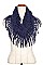 TUBE TWO TONE FRINGE INFINITY SCARF