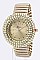 Fashionable Crystal Bezel Stretch Bracelet Watch LA-484STR