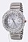 Fashionable Crystal Bezel Stretch Bracelet Watch LA-484STR