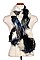 FAUX FUR COLOR BLOCK NECK WARMER