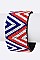 Adjustable USA Flag Seed Beads Cuff