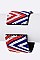 Adjustable USA Flag Seed Beads Cuff