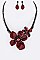 Iconic Enamel Flower Statement Necklace Set LA-YNE3322