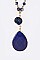 Semi-Precious Druzy Stone Pendant Necklace LA-CN4095
