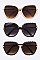 Pack of 12 Contrast Frame Butterfly Oversize Sunglasses Set
