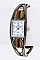 Fashionable Stripe Patterned Wooden Accent Bangle Watch LA-BG1235L5-2