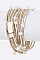 Metallic Pearl Studs Double Wrap Bracelet