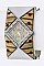 Stylish Crystal & Block Patterned Wooden Accent Bangle Watch LA-BG1235L19