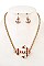 TWISTED CHAIN ANCHOR PENDANT NECKLACE SET