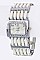 Fashionable Hinged Resin Bars Bracelet Watch LA-OB433L3