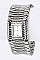 Trendy Textured Metal Bars Bracelet Watch LA-322