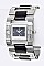 Stylish Baguette Crystal & Resin Hinges Bracelet Watch LA-OB1219L13