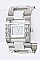 Stylish Baguette Crystal & Resin Hinges Bracelet Watch LA-OB1219L13