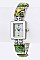 Stylish Crystal & Resin Stone Bracelet Watch LA-606