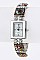 Stylish Crystal & Resin Stone Bracelet Watch LA-606