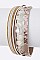 Stone Nugget Mix Leather Magnetic Bracelet