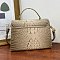 Quality " H " Metal Accent Crocodile Satchel